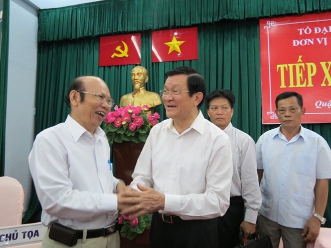 Президент СРВ Чыонг Тан Шанг встретился с избирателями г.Хошиминa - ảnh 1